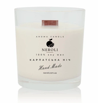 Аромасвеча соевая NEROLI Карпатская Ночь 200 мл Crystal Grace