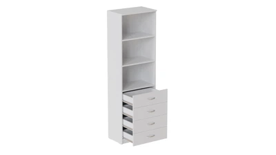 Шафа Анжело Ferrum-decor на 3 полиці з 4 ящики 1900x600x380 ДСП Білий 16 мм (ANG2014)