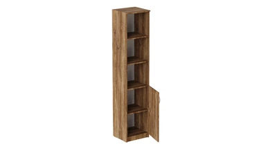 Пенал Анжело Ferrum-decor на 4 полки с 1 дверью 1900x400x380 ДСП Дуб Таверна 16 мм (ANG1019)