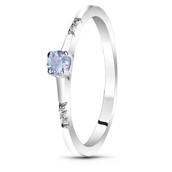 Серебряное кольцо с топазом Бусинка К2125Т 16.5р.