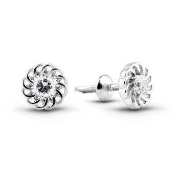 Серебряные пуссеты с фианитами П32