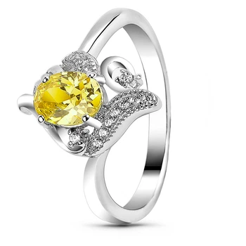 Серебряное кольцо с цитрином Амина ПДК104Ц 17р.