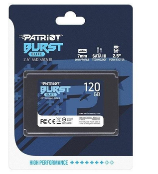 SSD диск Patriot Burst Elite 120GB 2.5" SATAIII TLC (PBE120GS25SSDR)