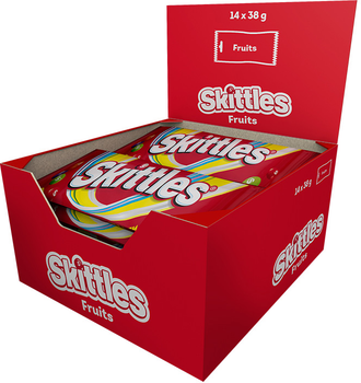 Упаковка драже Skittles Фрукти 38 г x 14 шт (4009900456630)