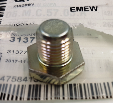 Оригінальна пробка піддону АКПП 31377-31X06 QASHQAI, Кашкай