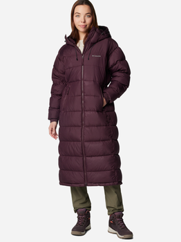 Kurtka zimowa damska sportowa Columbia Pike Lake Long Jacket 2051351607 S Bordowa (195981410006)