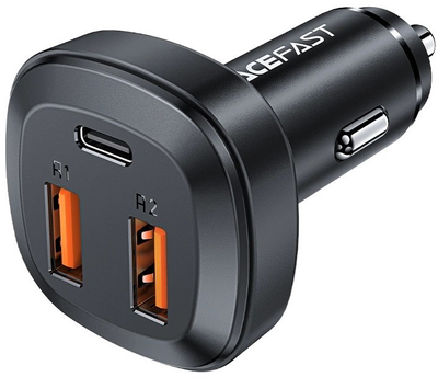 Автомобільний зарядний пристрій Acefast B9 66W 2xUSB-A Black (6974316281726)