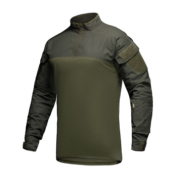 Тактична сорочка Core Ukrarmor Combat Shirt, довгий рукав, комбіновані матеріали. Олива XL