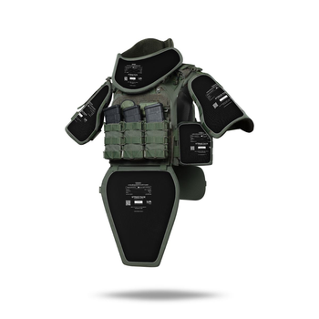 Бронекостюм TAG Level Ukrarmor II (Tactical Armored Gear). Клас захисту - 2. Олива Універсальний M-XXL (регулюється ззаду та на плечах)