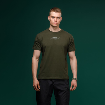 Футболка Basic Military Ukrarmor T-Shirt из коллекции NAME. Cottone/Elastane, олива L