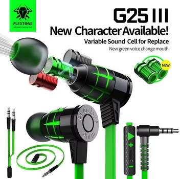 Ігрові навушники Plextone G25 Mark 3 геймерська гарнітура з мікрофоном зелений