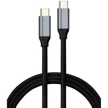 Дата кабель USB-C to USB-C 1.5m USB3.2 Gen2 100W 10GBps Nylon Vinga (VCPDCU3215)[17665]