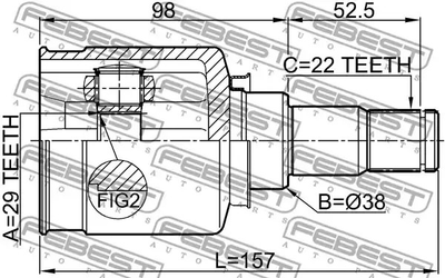 ШРУС CHEVROLET LACETTI, FEBEST (1111T250)