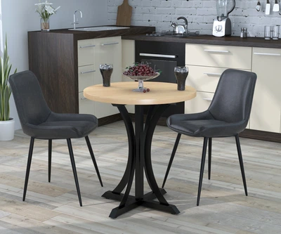 Круглый обеденный стол Ральф Loft Design Диаметр 70 см Дуб Борас