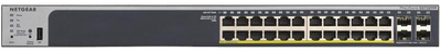 Комутатор Netgear ProSafe 24x 1GB PoE+ Ethernet, 4x 1GB SFP Managed (GS728TPP-300EUS)