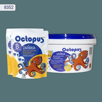 Затирка для плитки Octopus Zatirka глубокий бирюзовый 8352 эпоксидная 2,5 кг
