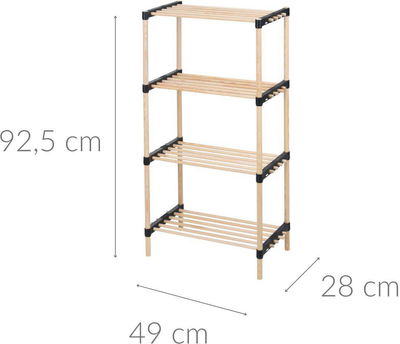 Półka na buty Storage solutions 4 poziomy 49x28x92.5 cm Sosna (8720573258210)