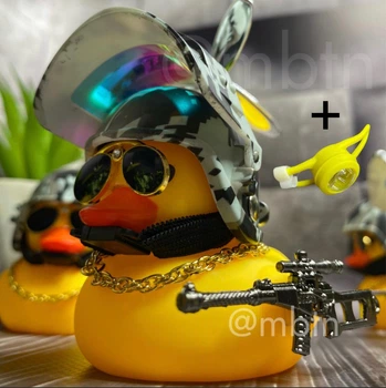 Аксесуар на кермо вело/ мото Crazy Duck качка в шоломі з пропеллером