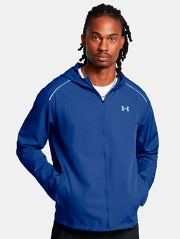 Спортивна вітрівка чоловіча Under Armour Ua Storm Run Hooded Jacket 1376795-432 S Синя (197777171252)