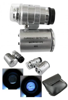 Кишеньковий мікроскоп з підсвіткою MG9882 60X з LED\UF