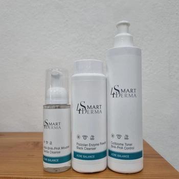 Smart4derma Acne Balance набор энзимная пудра+ тоник+ мусс