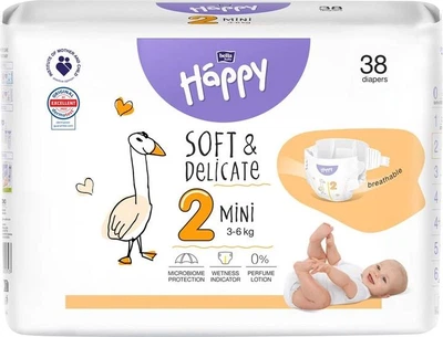 Подгузники Bella Baby Happy Soft&Delicate Mini 3-6 кг 38 шт (5900516605353)