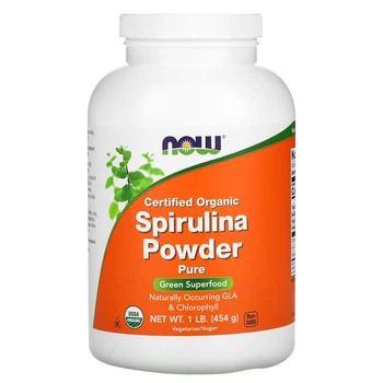 Натуральная добавка NOW Spirulina Powder Organic Certified Organic, 454 грамм