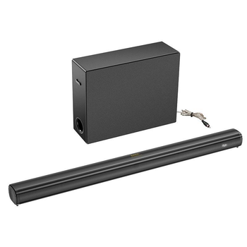 Саундбар Портативная беспроводная Bluetooth колонка акустика Hoco HS1 Prestige home theater speaker RGB Black |BT5.0, USB/AUX/TF, EQ| Черный