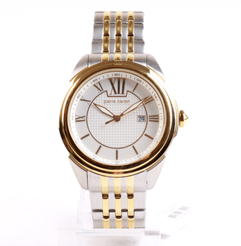 Часы Pierre Cardin PC104891F02 в золотистом и серебристом цвете.