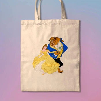 Еко-сумка, шопер з принтом Красуня та чудовисько Beauty and the Beast