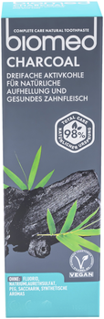 Зубная паста BioMed Charcoal Антибактериальная отбеливающая Уголь 100 г (3800023406820)