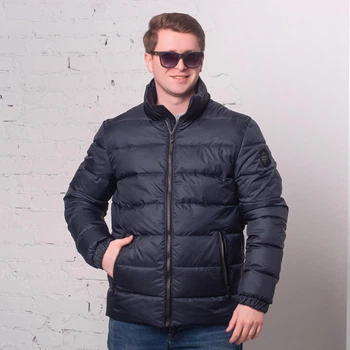 Демисезонная мужская куртка большого размера UF-Fashion АН – 28 64 темно-синий