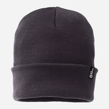Шапка Jack Wolfskin Rib Beanie 1903892-I0083 One Size Сіро-фіолетова (4064886302630)