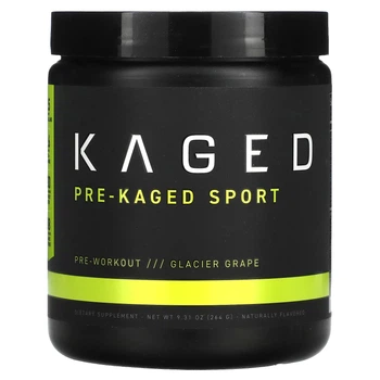 Формула с оксидом азота Kaged, PRE-KAGED Sport, Pre-Workout, Glacier Grape, 9.31 oz (264 g) (11966779)