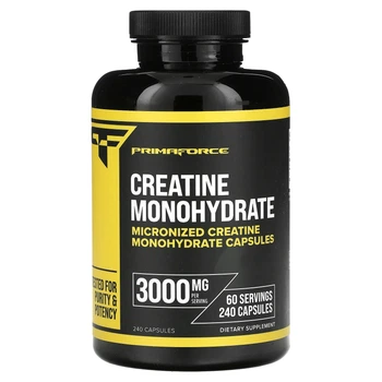 Креатин Primaforce, Creatine Monohydrate, 3,000 mg, 240 Capsules (750 mg per Capsule) (11964891)