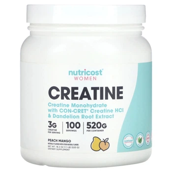 Креатин Nutricost, Women, Creatine, Peach Mango, 1.1 lb (520 g) (11964946)