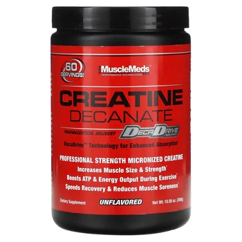 Креатин MuscleMeds, Креатин деканат, неароматизированный, 10,58 унции (300 г) (11964905)
