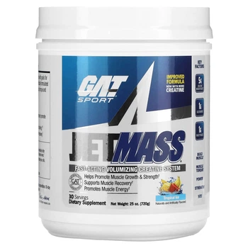 Креатин GAT, JetMASS, Fast-Acting Volumizing Creatine System, Tropical Ice, 25 oz (720 g) (11964871)