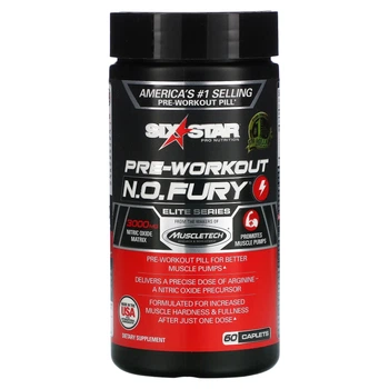 Формула с оксидом азота SIXSTAR, Pre-Workout N.O. FURY, 60 Caplets (11966711)