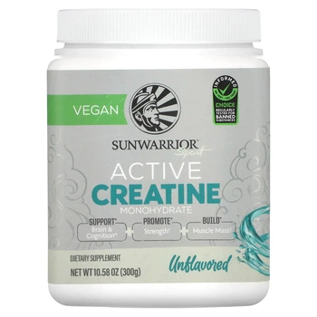 Креатин Sunwarrior, Sport, Active Creatine Monohydrate, Unflavored, 10.58 oz (300 g) (11964840)
