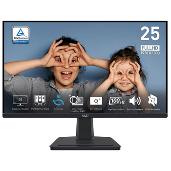 Монитор MSI 24.5" PRO MP251 D-Sub, HDMI, MM, IPS, 100Hz, 4ms, sRGB 101%