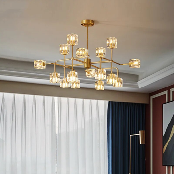 LED-Люстра Рубік, Золота 16 шт