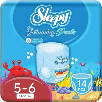 Подгузники-трусики для купания Sleepy Swimming 5 (junior) - 6 (XL) (11-25 кг) 14 шт.