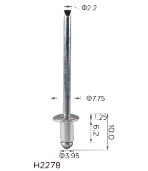 Заклепка многоцелевая 40.2mm Hyundai, Kia, JAC, Geely, Changan, BAIC