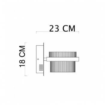 Бра Italux WL-77362-9W-GD Tiara Led 1x9W 3000K 1047Lm IP20 Gold (063968)