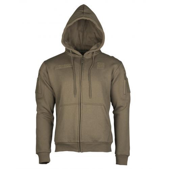 Реглан тактичний Mil-tec з капюшоном на блискавці Tactical hoodie Olive 11472012 2XL