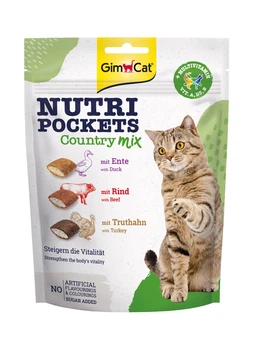 Витаминные лакомства GimCat Nutri Pockets для кошек Кантри микс 150 г