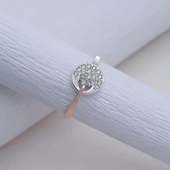 Серебряное кольцо с золотыми вставками Анкара 19