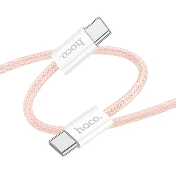 Кабель HOCO Source 60W charging data Cable Type-C to Type-C X104 |2M| рожевий