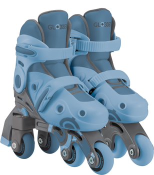 Роликовые коньки Globber 2 в 1 размер 26-29 Серо-синие (780-200)